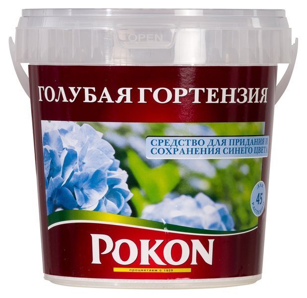 Средство фирмы Pokon для голубого цвета гортензии