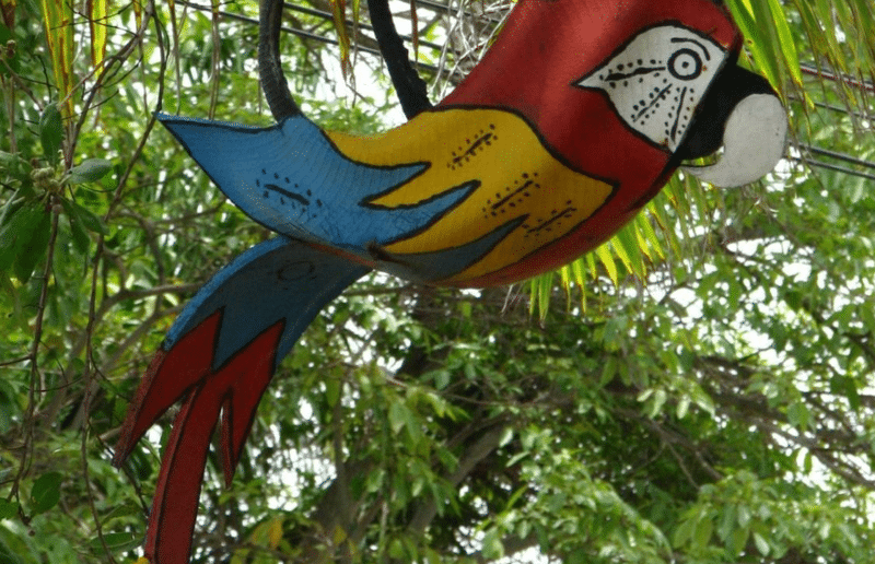 Залётный гость в вашем саду: попугай из покрышки своими руками