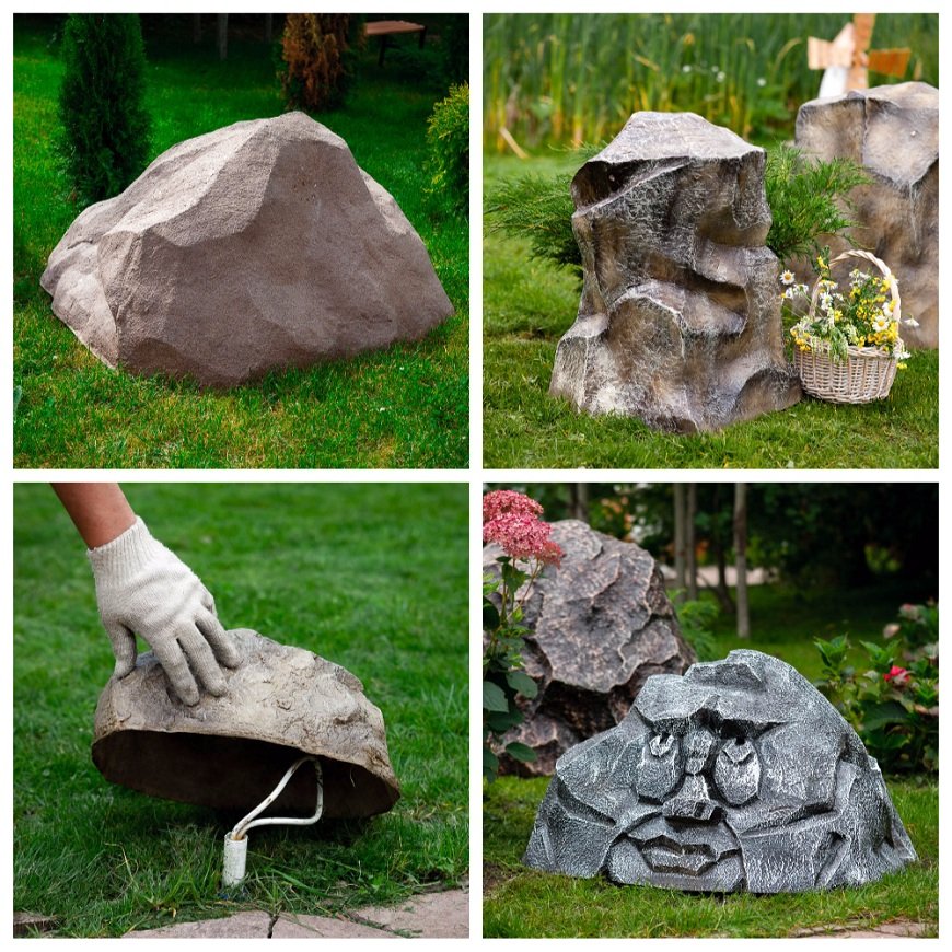 Самодельные камни. Фигурки для сада. Камни из цемента для сада. Фигуры из цемента для сада. Декоративный булыжник для сада.
