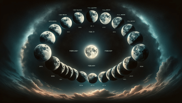 Лунный календарь: фазы луны в феврале 2024